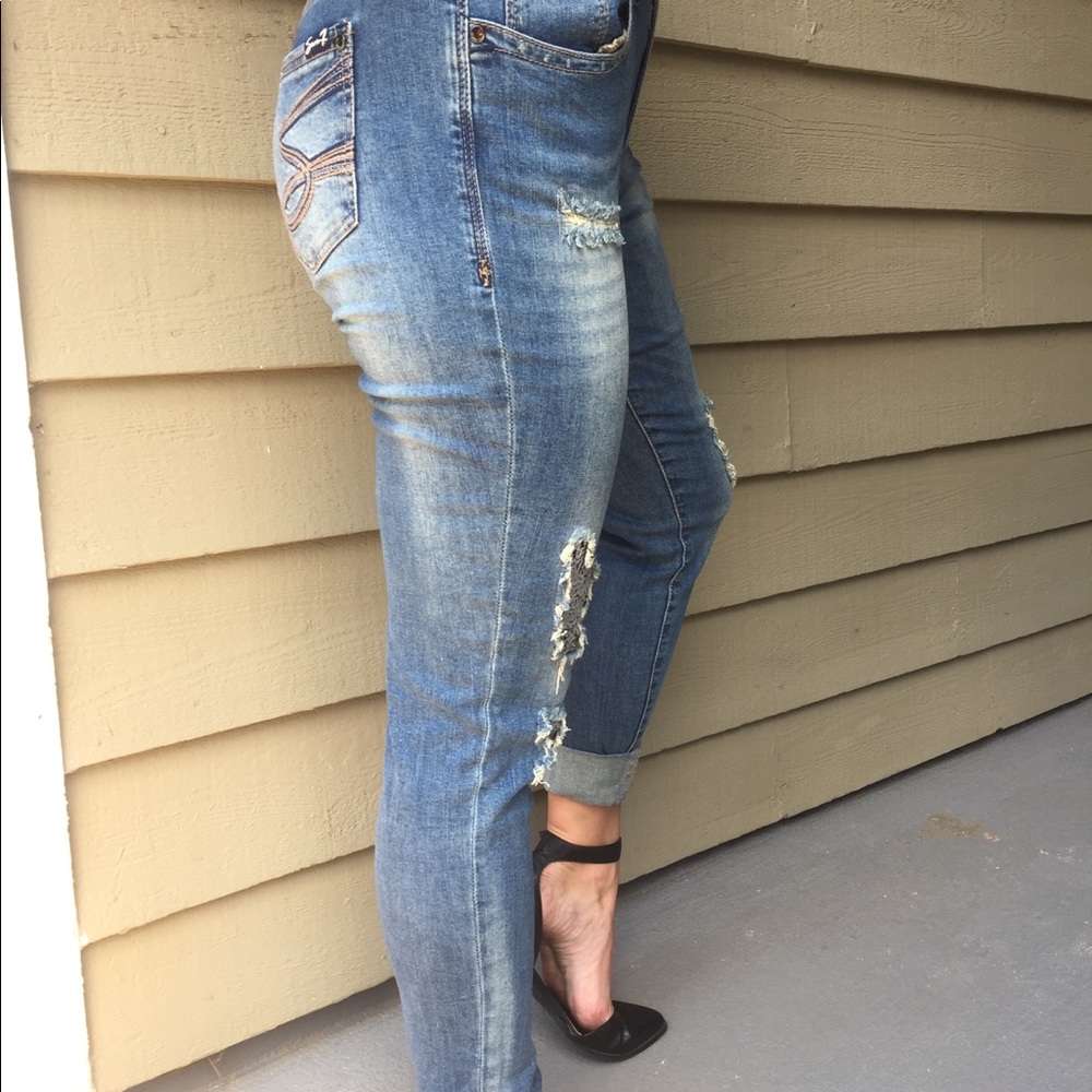 Ladies Seven Girlfriend Fit Jeans Size 8